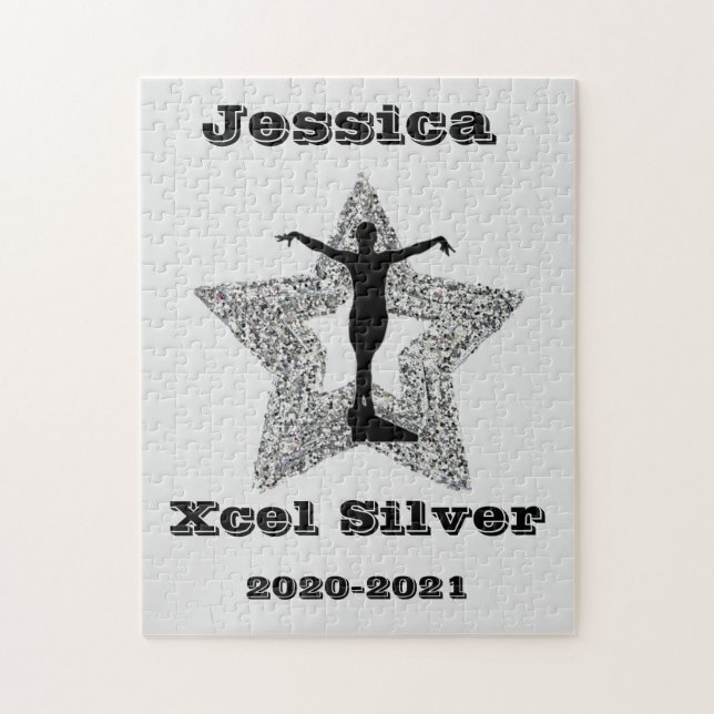 Xcel Silver Gymnastics Jigsaw Puzzle (Vertical)