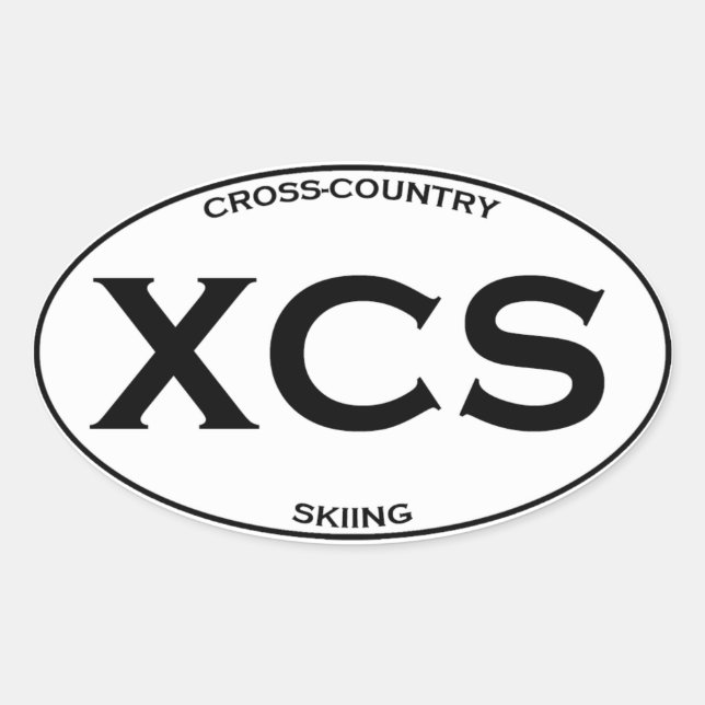 XCS - Cross Country Skiing Oval Sticker (Front)