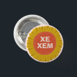 XE/XEM Pronouns Sunflower Daisy Pride   3 Cm Round Badge<br><div class="desc">Decorate your outfit with this cool art button. Makes a great  gift! You can customise it and add text too. Check my shop for lots more colours and patterns! Let me know if you'd like something custom too.</div>