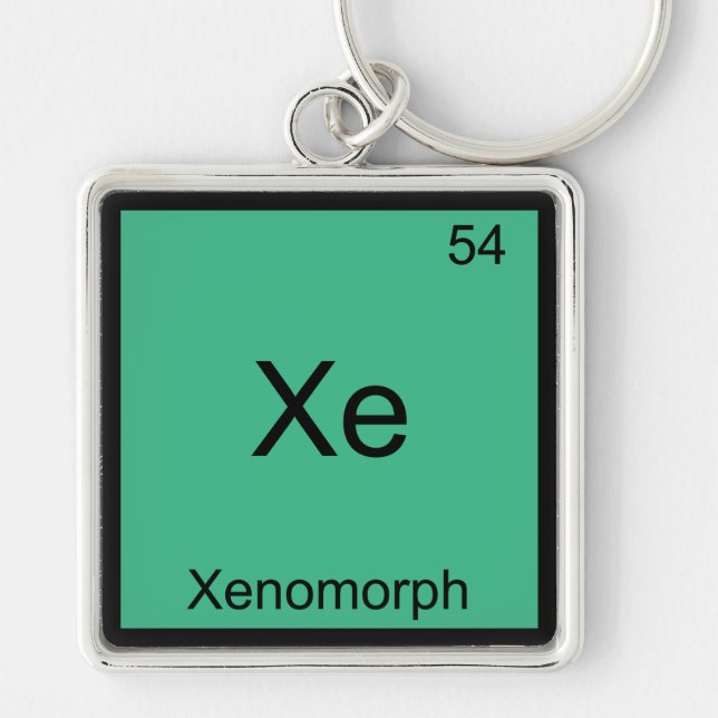 Xe - Xenomorph Funny Chemistry Element Symbol Tee Key Ring (Front)