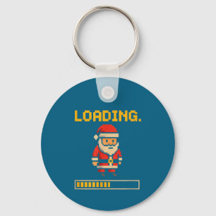 Xel Santa Loading Retro Christmas Gamer Shirt  Key Ring