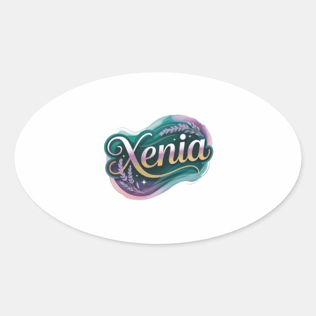 Xenia Name  Oval Sticker (Front)