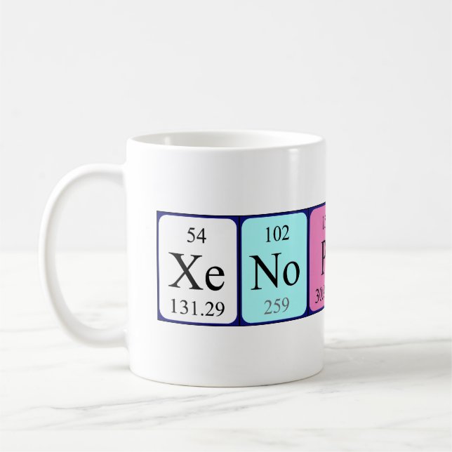 Xenophon periodic table name mug (Left)