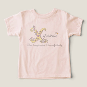 Xerena girls name meaning X monogram baby apparel