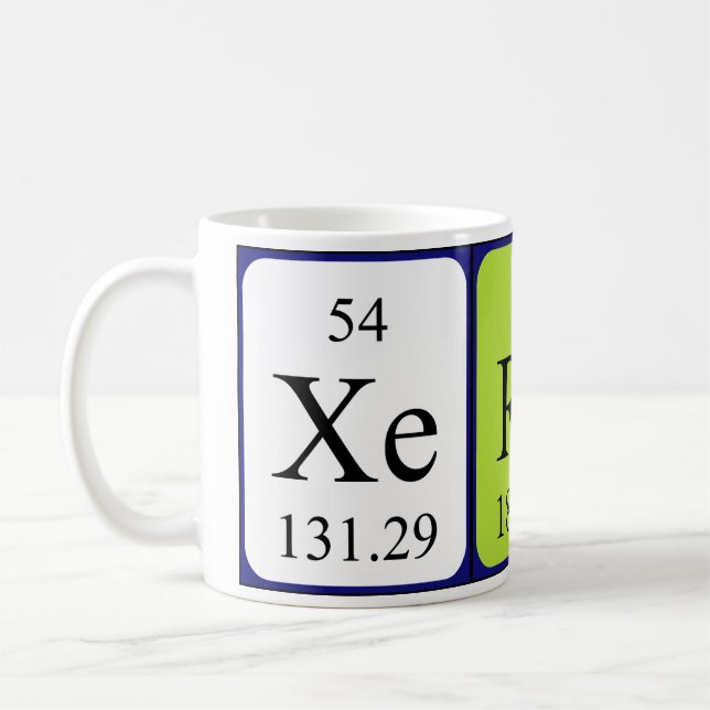 Xerena periodic table name mug (Left)