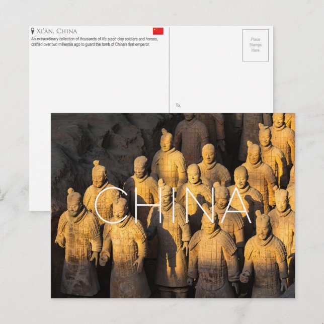 Xi'an, China Travel Postcard (Front/Back)