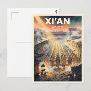 Xi'an China Vintage Travel Postcard