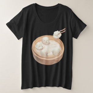 Xiao Long Bao Cute Illustration Plus Size T-Shirt