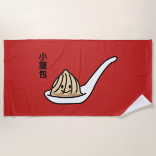 Xiaolongbao Chinese Soup Dumpling Dim Sum Bun Beach Towel