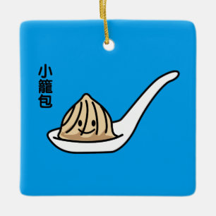 Xiaolongbao Chinese Soup Dumpling Dim Sum Bun Ceramic Ornament