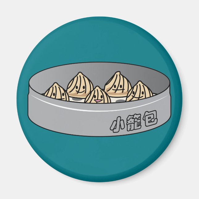 Xiaolongbao Chinese Soup Dumpling Dim Sum Bun Magnet (Front)