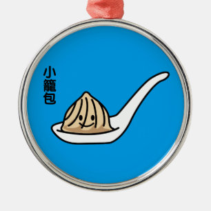 Xiaolongbao Chinese Soup Dumpling Dim Sum Bun Metal Tree Decoration