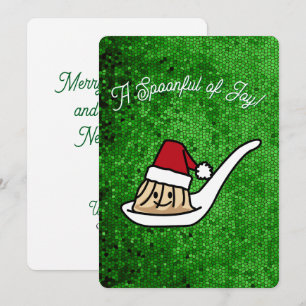 Xiaolongbao Chinese Soup Dumpling Dim Sum Santa Holiday Card