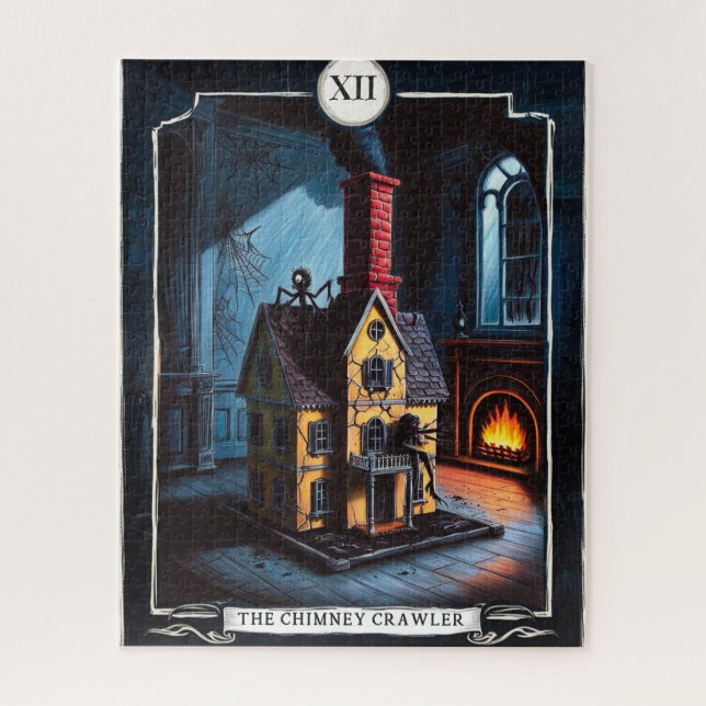 XII The Chimney Crawler - Climb Creep Claim, Tarot Jigsaw Puzzle (Vertical)
