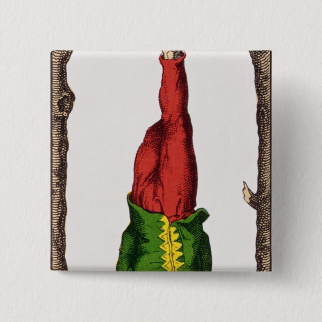 XII The Hanged Man, tarot card 15 Cm Square Badge (Front)