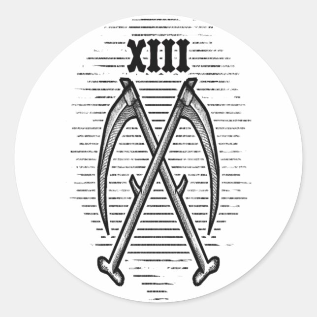 XIII CLASSIC ROUND STICKER (Front)