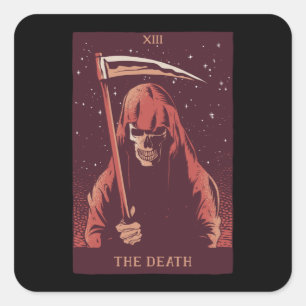 XIII The Death - Tarot Card Gift Square Sticker