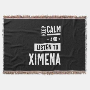 Ximena Personalised Name Birthday Gift Throw Blanket