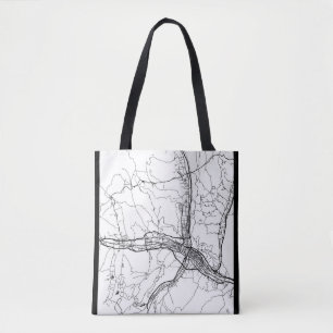 Xining China City Map Tote Bag