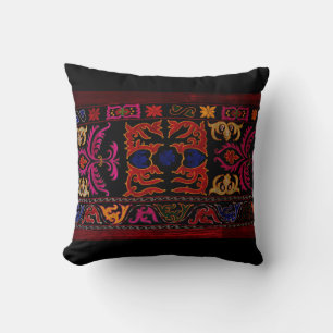 Xinjiang Embroidery Geometric Cushion