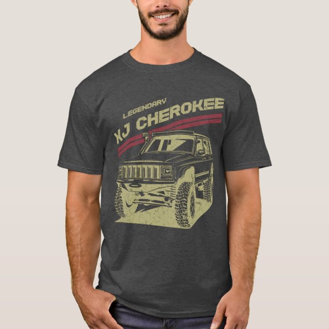 XJ-series Jeep Cherokee Jeep car trailcat T-Shirt (Front)