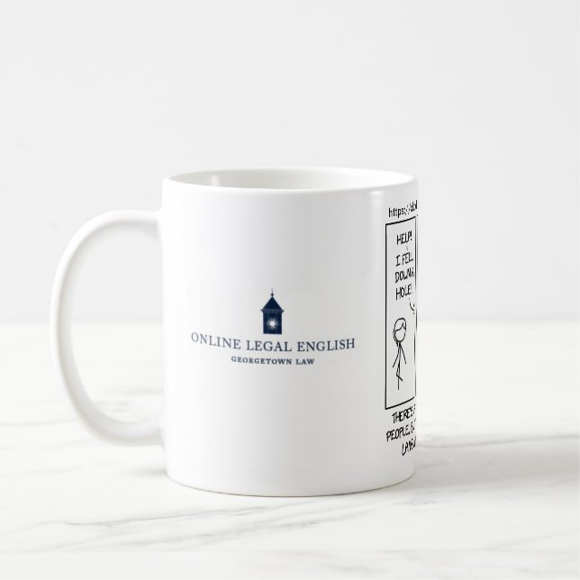 xkcd linguist humour - Georgetown OLE Coffee Mug (Left)