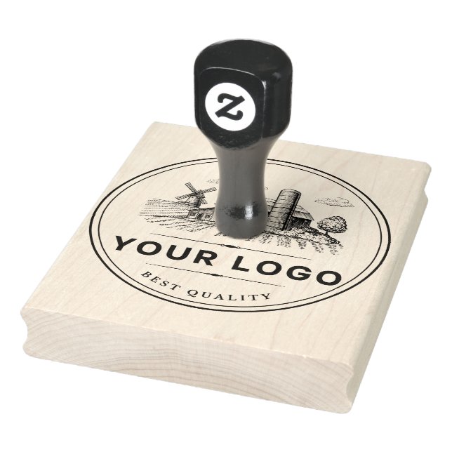 XL Large Business Logo Custom Rubber Stamp (Stamp)
