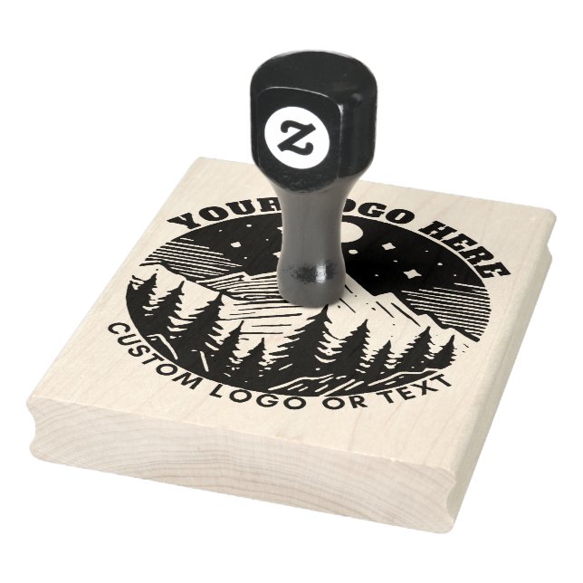 XL Large Business Logo Custom Rubber Stamp (Stamp)