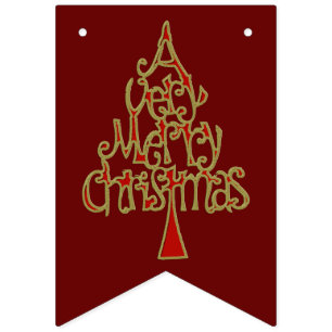 Xmas - A Very Merry Christmas Tree Bunting