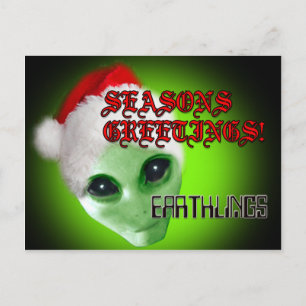 xmas_alien_card holiday postcard