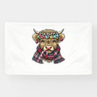 xmas amazing highland cow christmas light _1