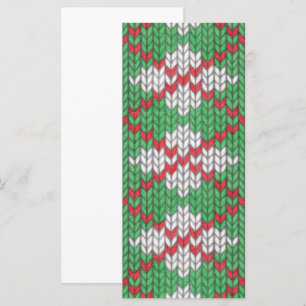 XMAS ARGYLE KNIT 4x9 Flat Card / Vertical