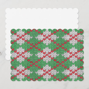 XMAS ARGYLE KNIT 5x7 Flat Card / Horizontal