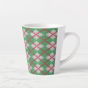 XMAS ARGYLE KNIT Latte Mug