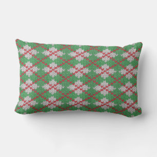 XMAS ARGYLE KNIT Lumbar Pillow