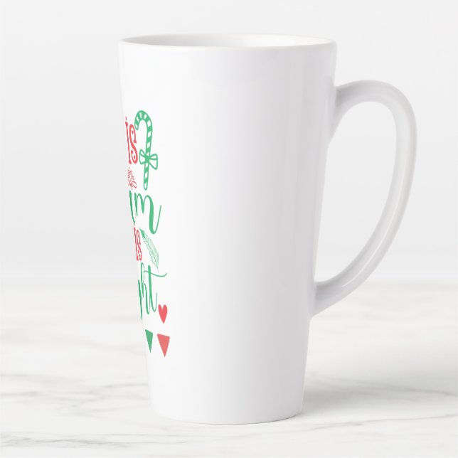 Xmas Art All Is Bright Latte Mug (Right)