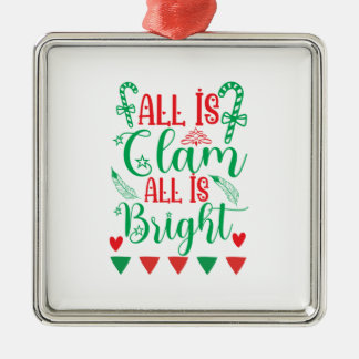 Xmas Art All Is Bright Metal Tree Decoration