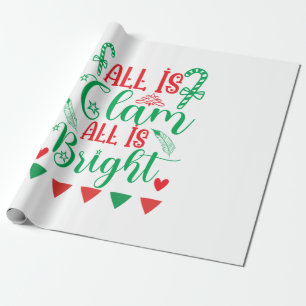 Xmas Art All Is Bright Wrapping Paper