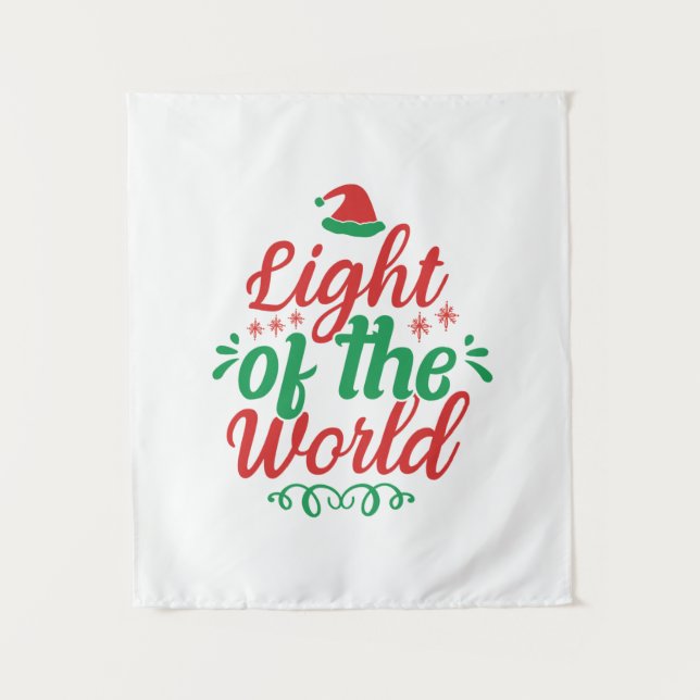 Xmas Art Light Of The World Tapestry (Front)