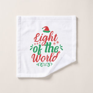 Xmas Art Light Of The World Wash Cloth