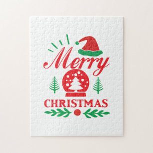 Xmas Art Merry Christmas Jigsaw Puzzle