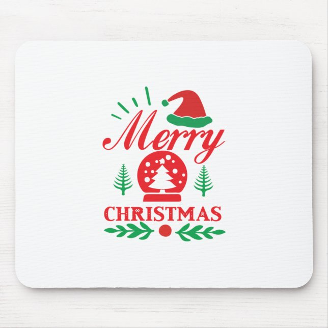 Xmas Art Merry Christmas Mouse Pad (Front)
