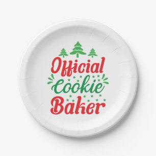 Xmas Art Official Cookie Baker Paper Plate