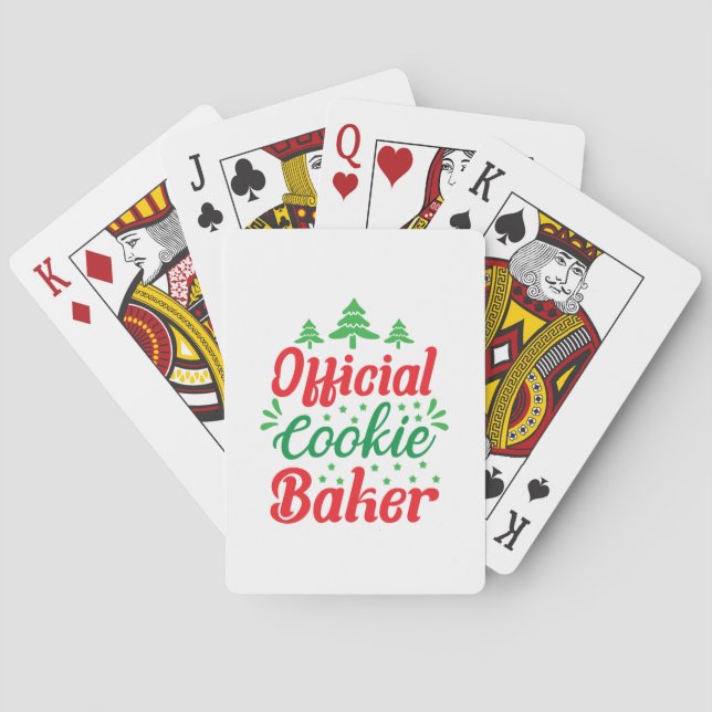 Xmas Art Official Cookie Baker Playing Cards (Back)