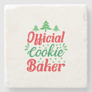Xmas Art Official Cookie Baker Stone Coaster