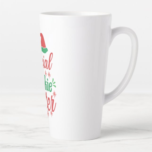 Xmas Art Official Cookie Tester Latte Mug (Right)