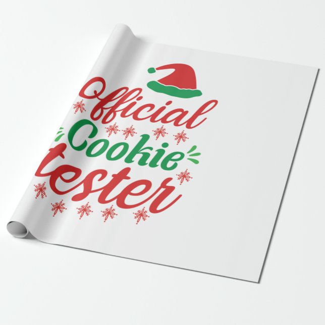 Xmas Art Official Cookie Tester Wrapping Paper (Unrolled)