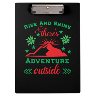 Xmas Art There Is Adventure Outside Clipboard
