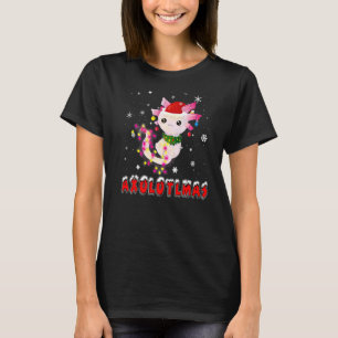 Xmas Axolotlmas Fish Christmas Lights White Axolot T-Shirt