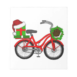 xmas bike notepad